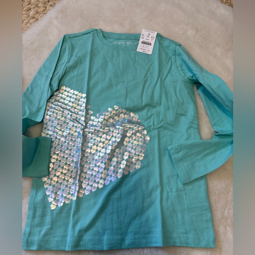 NWT. Crewcuts girls long-sleeved shirt. Size 6/7